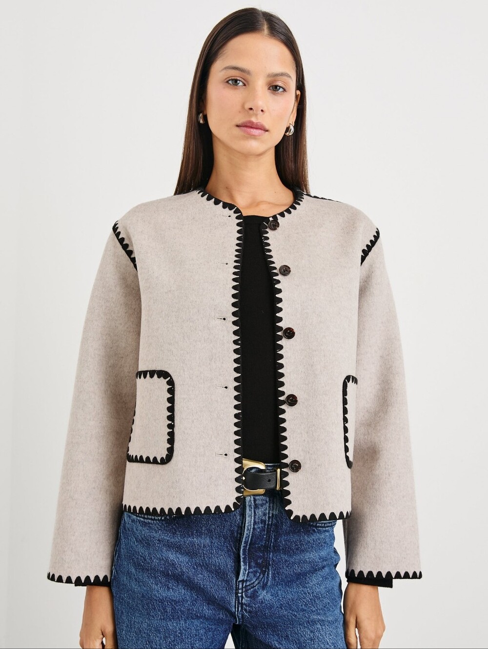 Rails Melanie Wool Jacket In Oatmeal, Large | $195